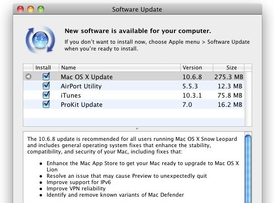 mac app store update for snow leopard